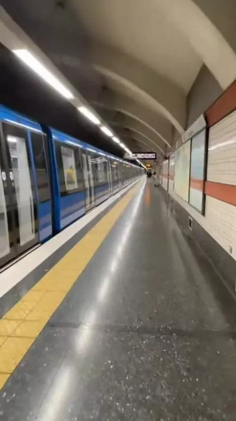 AI Video from prompt: First-person perspective: walking along the plat