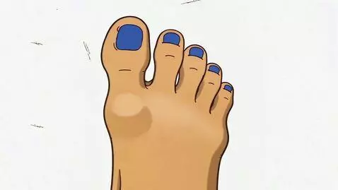 AI Video from prompt: First person view. Right feet squeezing four toe