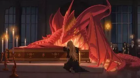 AI Video from prompt: Bring  this photo to life dragon died in the dra