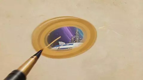 AI Video from prompt: A cinematic shot begins in complete emptiness: w