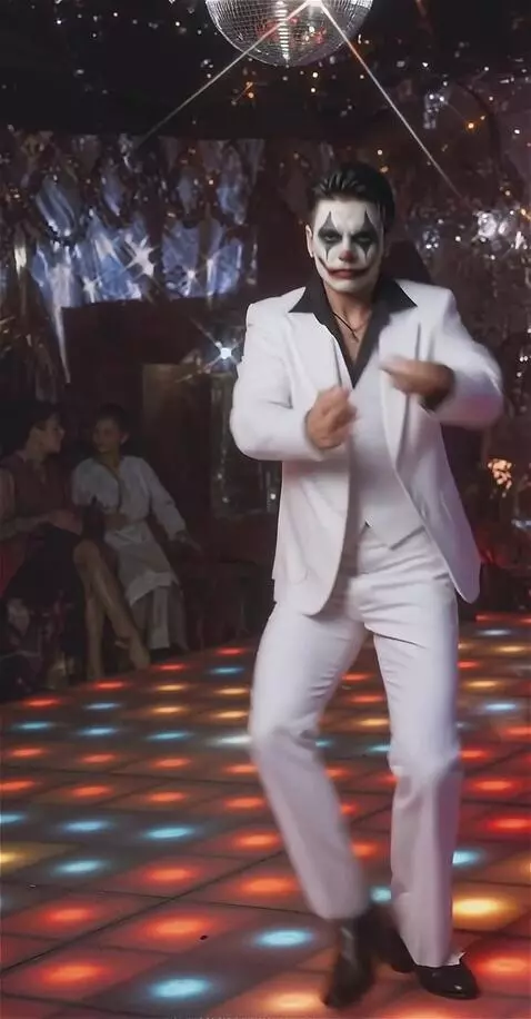 AI Video from prompt: Have him doing the staying alive dance