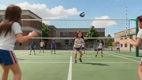 AI Video from prompt: A 18 yo skinny girl, her name is Sarah, in schoo