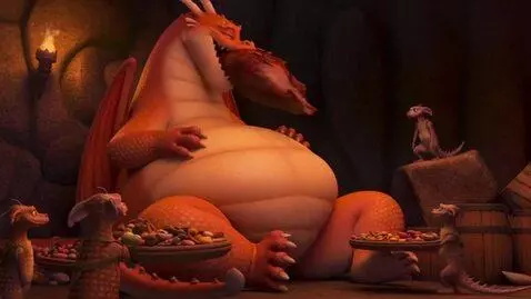 AI Video from prompt: A long video about a chubby female dragon being 