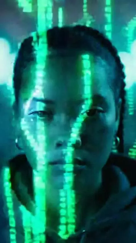 AI Video from prompt: Futuristic drum and bass festival at night, larg