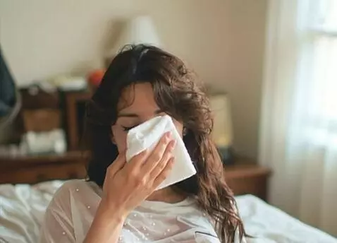 AI Video from prompt: wipes face with a white cloth, eyes closed