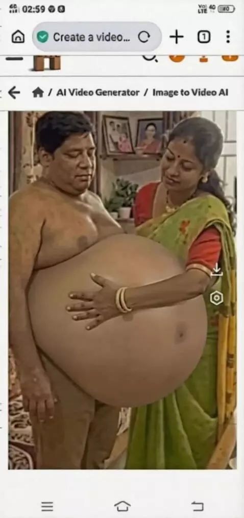 AI Video from prompt: Create a video where this lady is rubbing her le