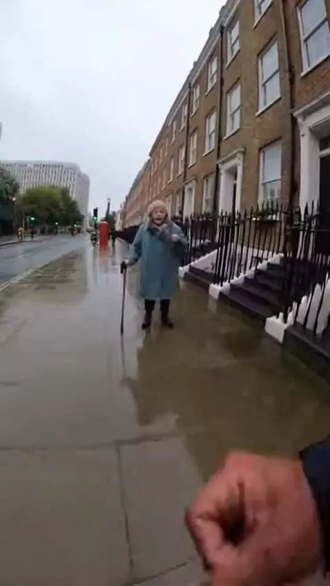 AI Video from prompt: In the first person. Running down the street in 