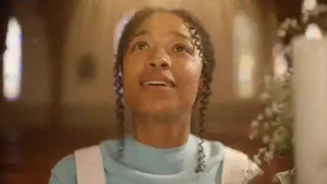 AI Video from prompt: One girl serving in church in decorating church 