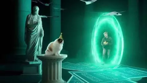 AI Video from prompt: A surreal, highly detailed cinematic video for a