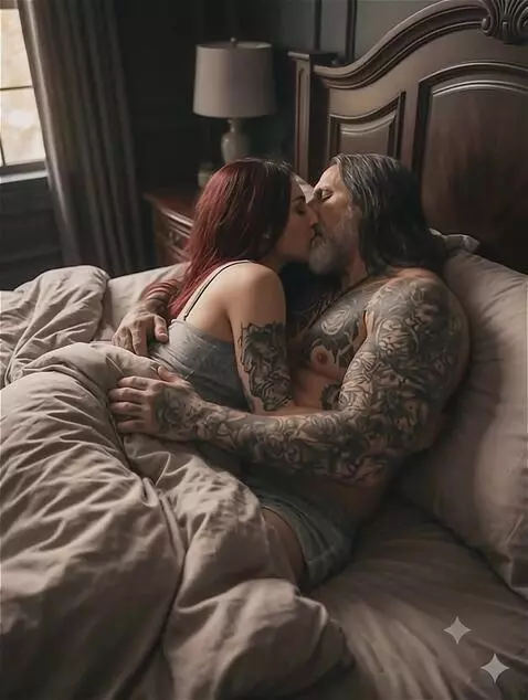AI Video from prompt: *have them kiss, and falls asleep*