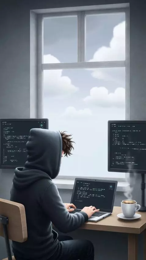 AI Video from prompt: A cozy pixel-art / retro game style scene of a d
