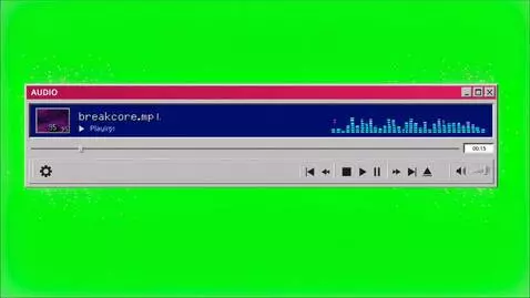 AI Video from prompt: Animate this retro Windows 95 style audio player