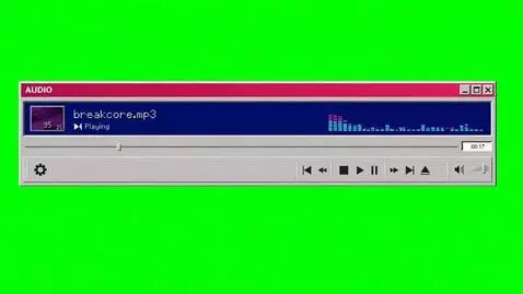 AI Video from prompt: Animate this retro Windows 95 style audio player