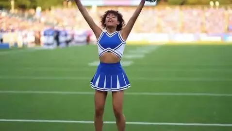 AI Video from prompt: Busty cheerleader