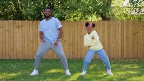 AI Video from prompt: Me and my daughter are doing a TikTok viral danc