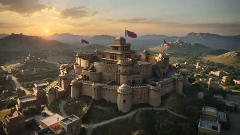 AI Video from prompt: Ancient Saurashtra, Junagadh fort on top of hill