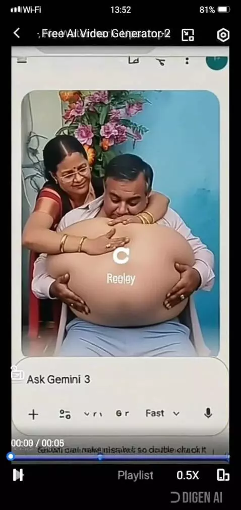 AI Video from prompt: Create a video where this lady is rubbing her ri