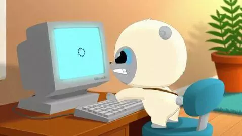 AI Video from prompt: yoohoo computer klasky csupo logo yoohoo scream 