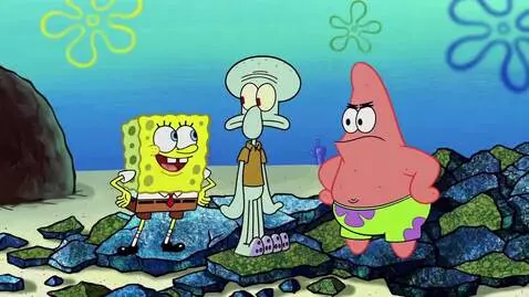 AI Video from prompt: Spongebob, and sonic vs patrick arguing spongebo