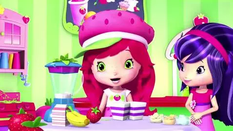 AI Video from prompt: Strawberry Shortcake and Cherry Jam are making a