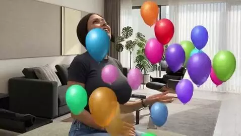 AI Video from prompt: Woman in a living room. Suddenly her butt and ch
