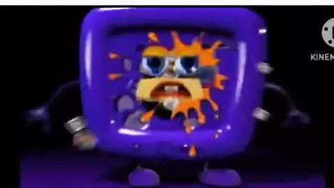 AI Video from prompt: headless splaat tv nickelodeon punch tv broken b