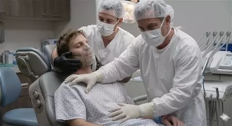 AI Video from prompt: The patient takes long slow deep breaths as the 