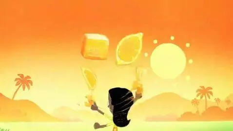 AI Video from prompt: Starburst: Orange Mango Sunshine Candy Commercia