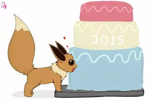 AI Video from prompt: Make the eevee devour the entire cake and gettin