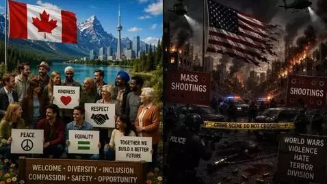 AI Video from prompt: Canada Is Very Friendly Country & United States 