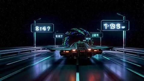 AI Video from prompt: An interstellar roadway between worlds. Exits to