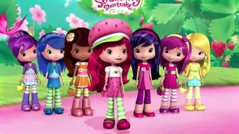 AI Video from prompt: Strawberry Shortcake says "Hi, I am Strawberry S