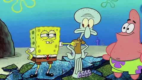 AI Video from prompt: Spongebob looks at these disaster Spongebob says