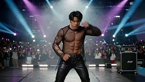 AI Video from prompt: *make him rocking out at a concert*