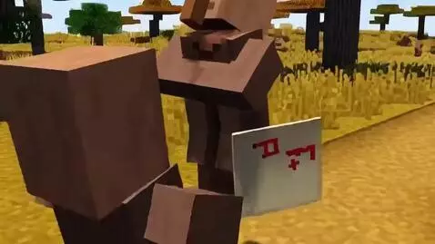 AI Video from prompt: The adult Villager Comes And grabs the Ragdoll B
