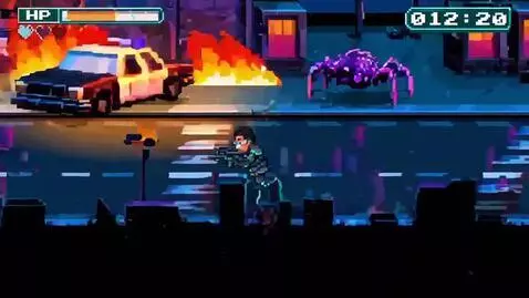 AI Video from prompt: phoenix 8 bit american anime military vs aliens 