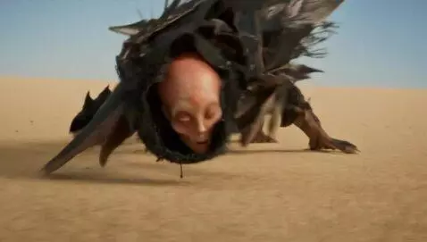 AI Video from prompt: Alien metamorphosizes in a coccoon to a predator