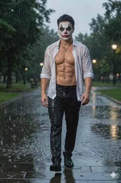 AI Video from prompt: *make it rain all over him*