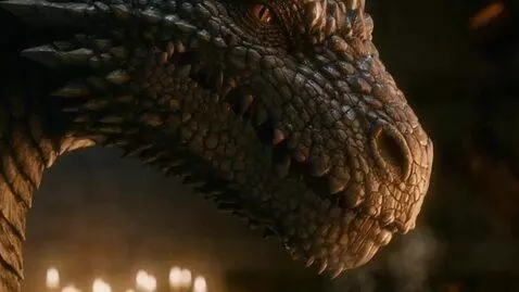 AI Video from prompt: Bring this photo to life beauty and the dragon d