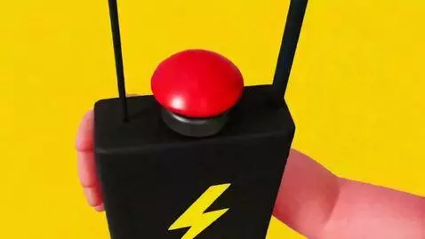 AI Video from prompt: Caillou destroys the tnt girl kids logo