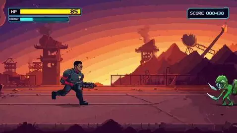 AI Video from prompt: phoenix 8 bit american anime military vs aliens 