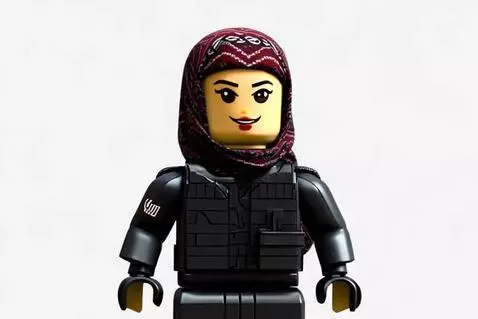 AI Video from prompt: Create a highly detailed LEGO-style female speci