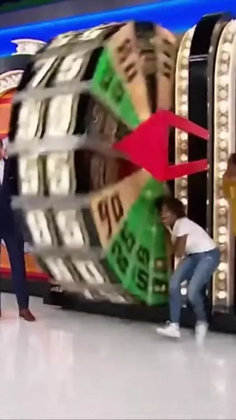 AI Video from prompt: The wheel runs away again on the Price Is Right