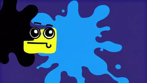 AI Video from prompt: On a indigo backround, a blue ink splattered alo