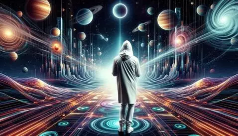 AI Video from prompt: vizualizer, edm, ai surrealism, nested expositio
