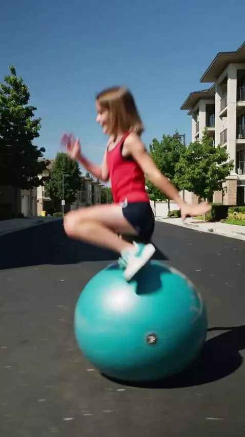 AI Video from prompt: A girl is running down the street and the girl f