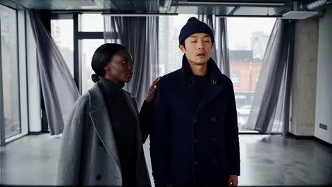 AI Video from prompt: medium shot, two people standing side by side, o