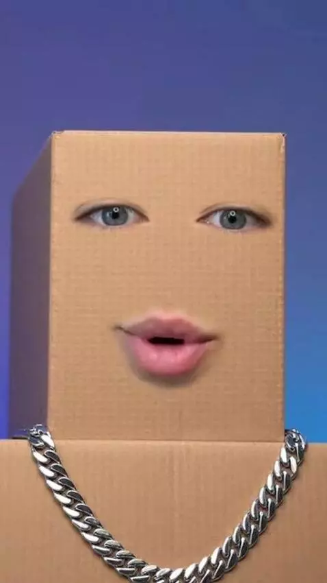 AI Video from prompt: a talking cardboard-looking face with realistic 