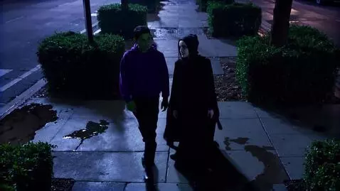 AI Video from prompt: Beast Boy and Raven hear the music playing Space