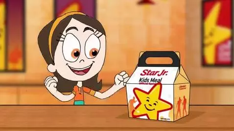 AI Video from prompt: Hardee's Star Jr. Kids Meal Commercial (Official
